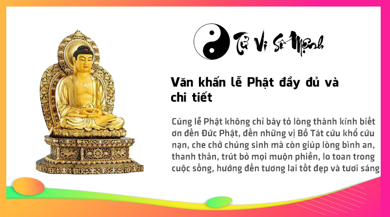 Văn khấn lễ Phật đầy đủ và chi tiết